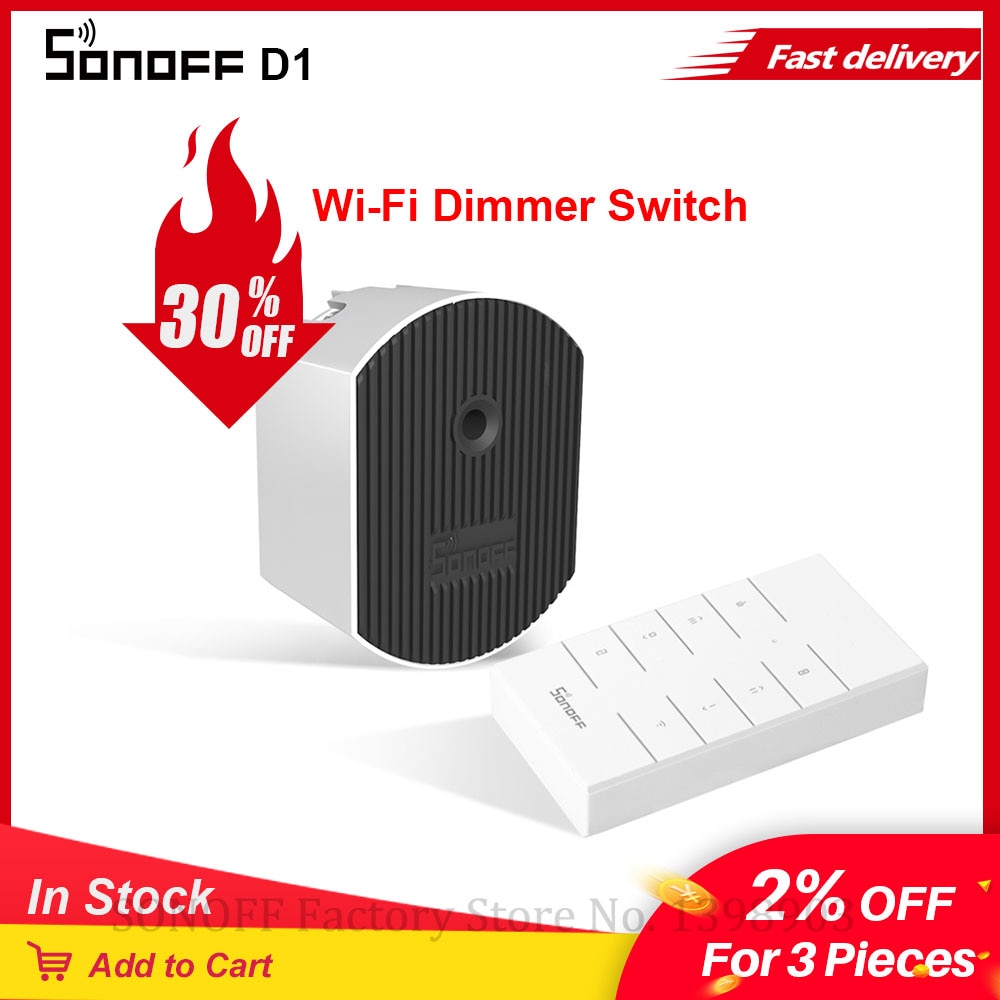 Itead Sonoff D1 Smart Dimmer Wifi Schakelaar Module 433Mhz Rf/App/Voice Afstandsbediening Passen Licht helderheid Voor Smart Home