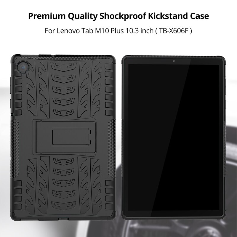 Case Voor Lenovo Tab M10 Plus 10.3 Fhd TB-X606F TB-X606X Tablet Case Heavy Duty Hybrid Shockproof Beschermhoes Met Kickstand