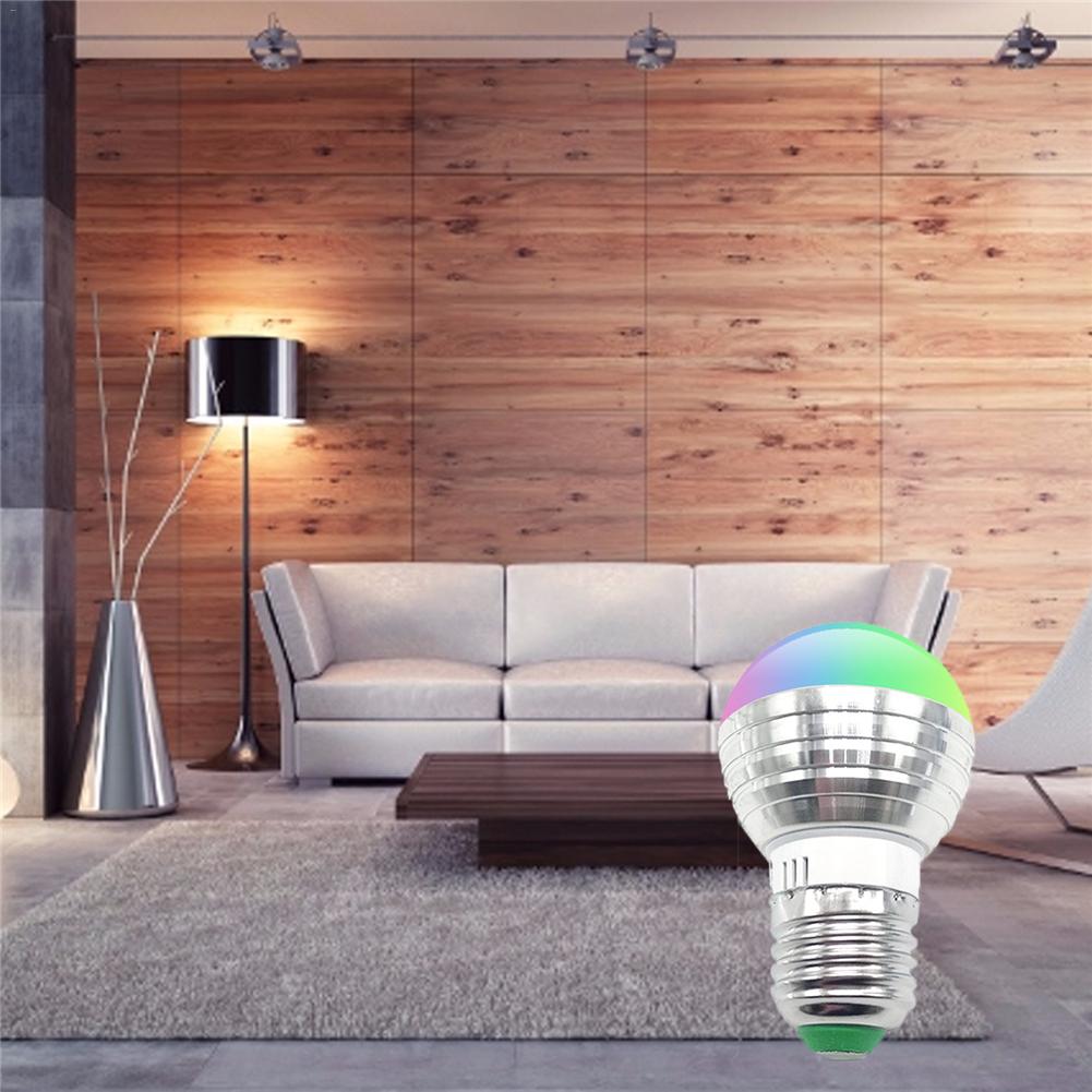 3w e27 led glödlampor färgskiftande lampa med fjärrkontroll för heminredning scen bar fest