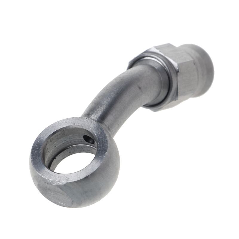 AN-3 to M10 Metric 10mm 45 Degree Stainless Steel Brake Hose Fitting