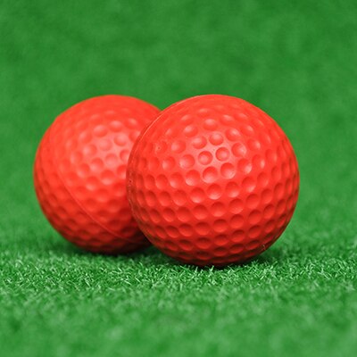 20 pcs Soft Bright Color Light Indoor Outdoor Training Practice Golf Sports Elastic PU Foam Balls 6 Colors: Red