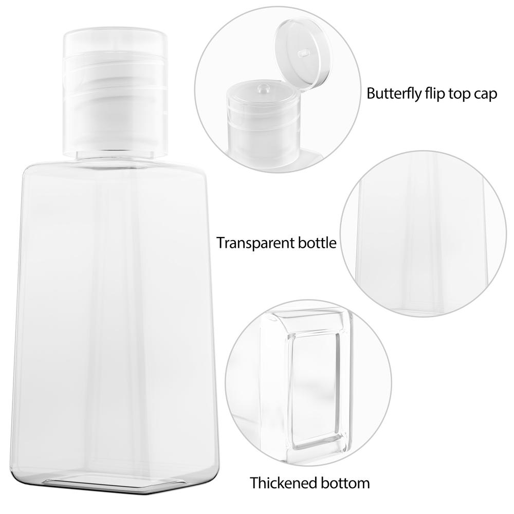 30ml Hand Sanitizer fallen Mini Desinfektionsmittel Hände Tragbare Hydroalcoholic Flasche sprühen Kopf Leder fallen Gesundheit Keychain Halfter: klar