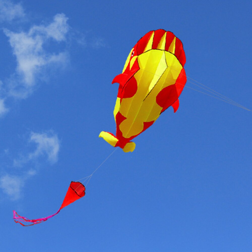 3D Kite Huge Frameless Soft Parafoil Giant Whale Flying Kite Outdoor Beach Fun Sports 3D large whale kite for Kids