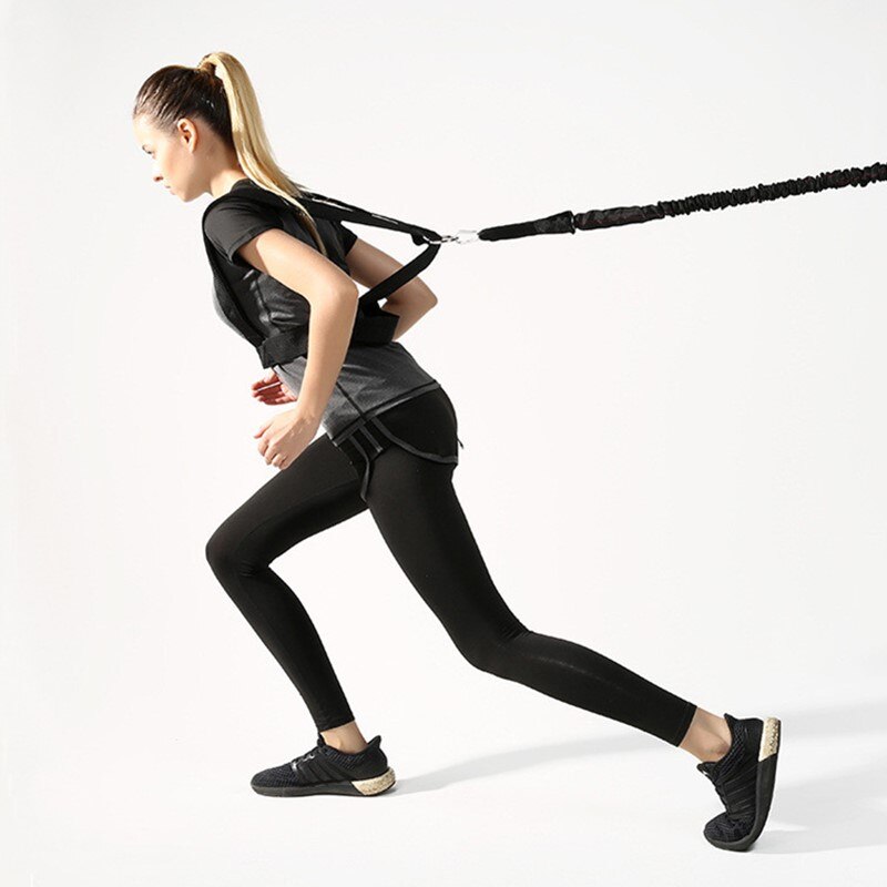 Modstandsbånd bungee latex acceleration hastighed snor træner sæt til fitness stretching løb sprint træning forbedre smidighed