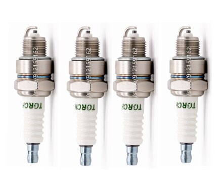Terminal de tornillo de 4-6 piezas, soplete de bujía E6TC, reemplazo para velas BP6HS(4511), A17V, 2410-3707010, HONDA 98076-56719, 98076: Blanco