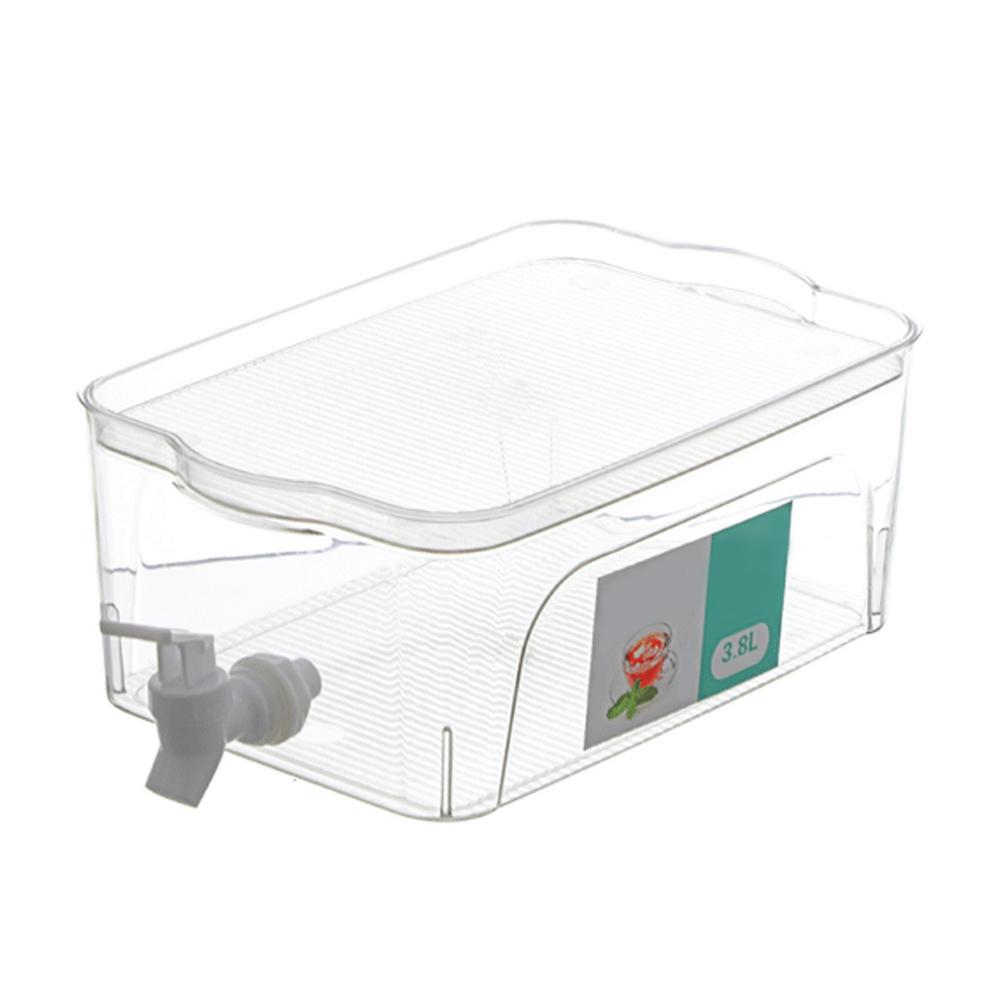 3.8L Beverage Dispenser Water Jug With Spigot Juice Drink Container Kitchen Drink-ware Container Heat Resistant Pitcher: Default Title