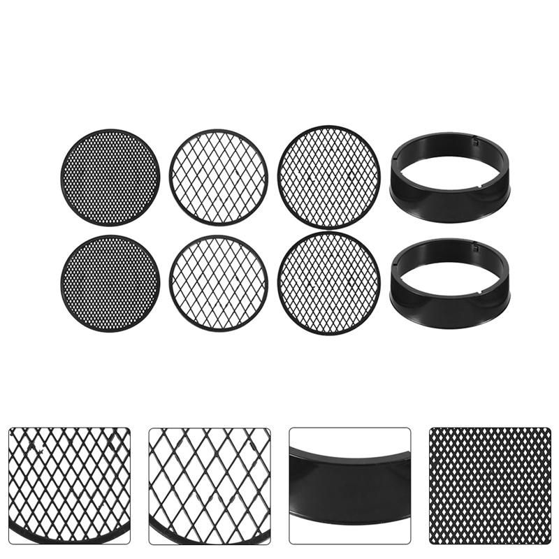 2 Sets/8pcs Mesh Sifting Pan Garden Sieve Gardening Tool Riddle Soil Sieve Set
