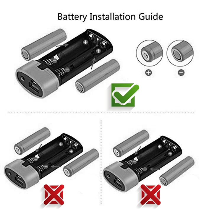 Kebidumei USB Accumulatori e caricabatterie di riserva 2x18650 Contenitore di Batteria FAI DA TE Borsette Caso del Caricatore Del Supporto con La Torcia Elettrica di Carica per il iPhone Xiaomi Huawei