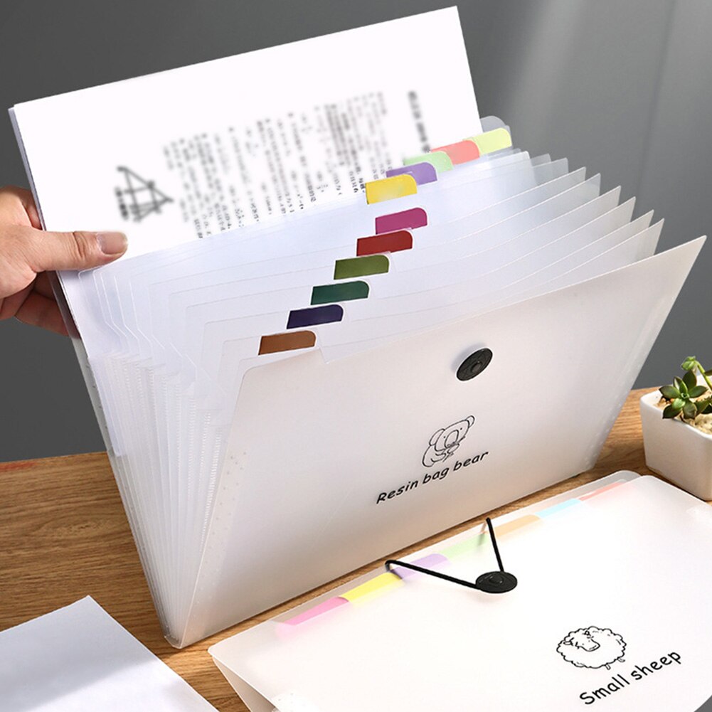 A4 Portable Multifunction Travel Expanding File Folder Stationery Desk Organizer Letter Anti Lost Document Holder School Invoice