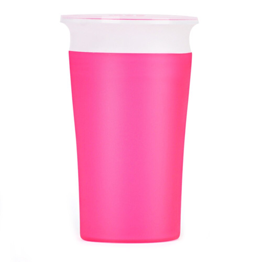 Tasse à boire pour l'apprentissage des bébés | À 360 degrés avec Double poignée anti-fuites pour nourrissons, gobelets d'eau, tasse magique d'entraînement pour bébé: Pink