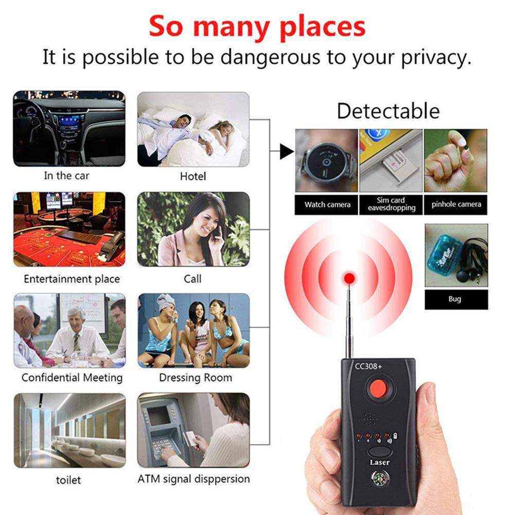 Anti skjult kamera linse fejldetektor gsm gps signal finder rf tracker multifunktion detekter trådløse produkter 1 mhz– 6500 mhz
