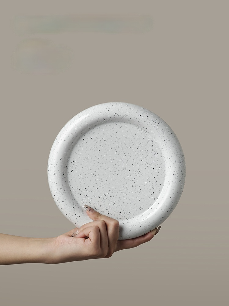 Ins nordisk stil skybakke desktop dessert kage tallerken bøf salat tallerken keramisk hjerte frugt tallerken dekoration: Runde l