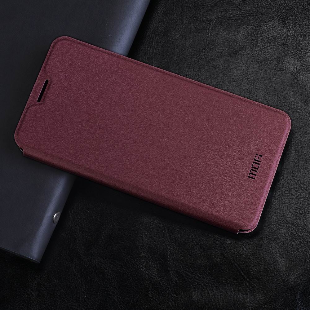 MOFi for Xiaomi Redmi 5 Plus Case for redmi 5 plus flip case cover Leather Capas coque for xiomi redmi 5 plus housing original: Wine Red