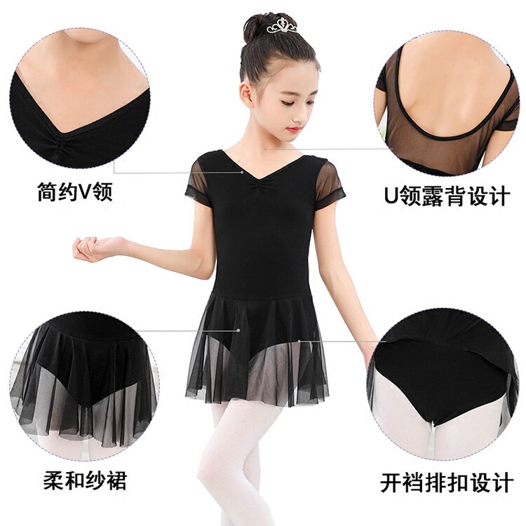 Robe de danse de Ballet pour filles, vêtements de danse pour enfants, justaucorps,