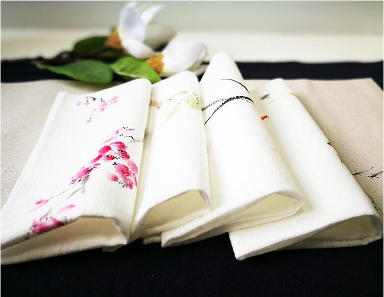 Handkerchief Cotton Fabric Hankies Handmade Unisex Handkerchiefs