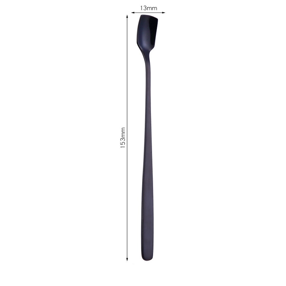 Coffee spoon long handle stainless steel square he... – Grandado