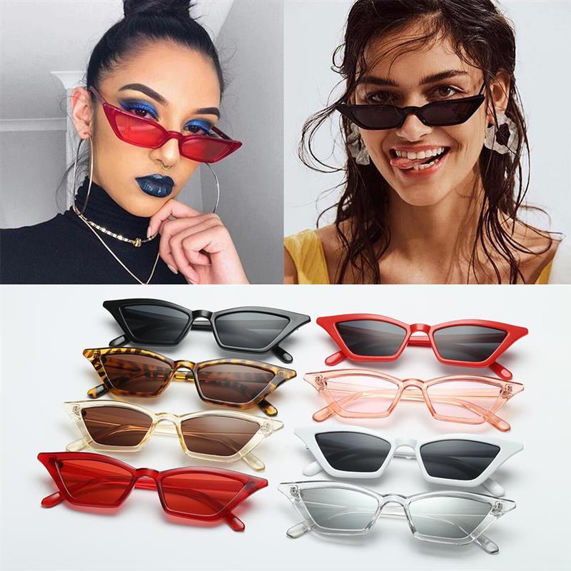 Naiset vintage cat eye aurinkolasit pieni kehys  uv400 aurinkovarjoja street eyewear luksus trendikkäitä aurinkolasit