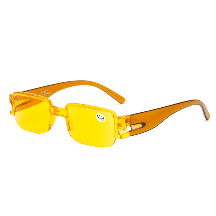 Gafas de lectura cuadradas IBOODE gafas presbiopes para hombres y mujeres gafas de hipermetropía para hombres y mujeres gafas de aumento ópticas Unisex: +250 / Yellow