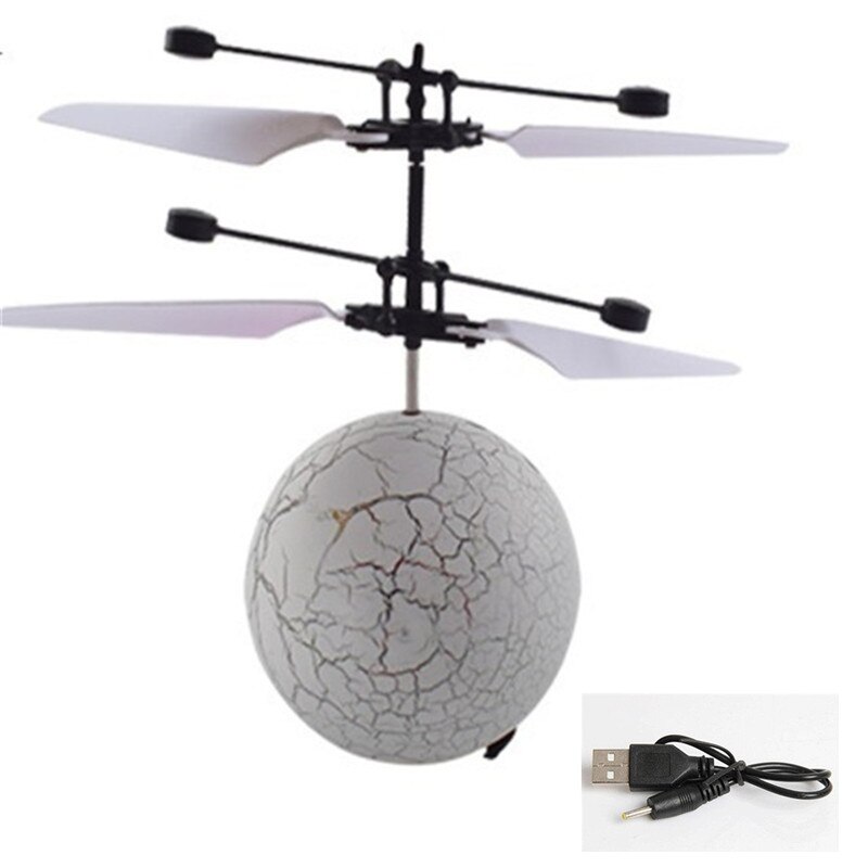 Glowing Toy RC Ball mini Induction Aircraft Colorful Lights Smart Charging Fly Ball RC drone Helicopter Aircraft Best: D