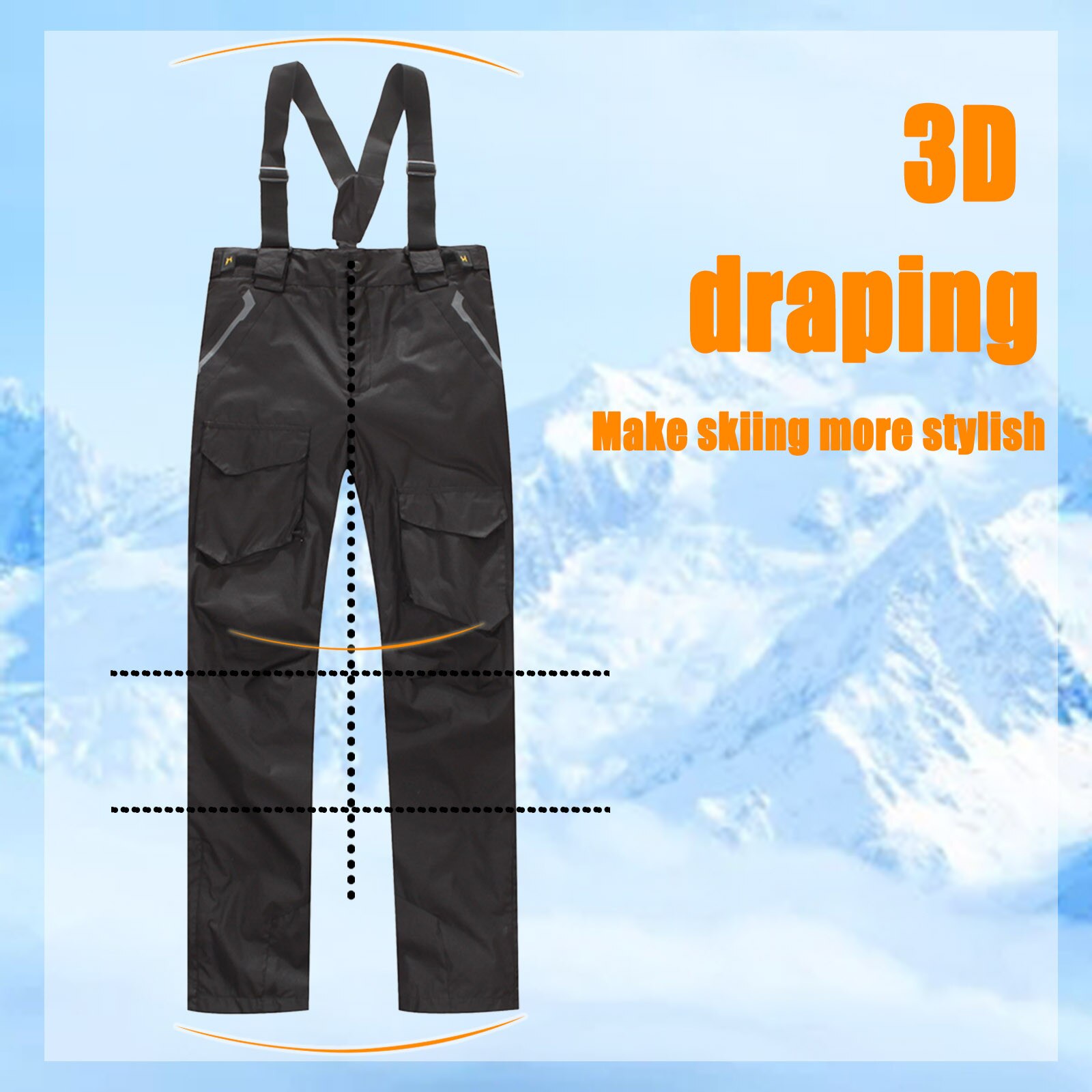 Ski Pants Women And Men Fishing Suspenders Work Clothes Sports Windproof Winter Brands Snow Snowboard Trousers Snowboard
