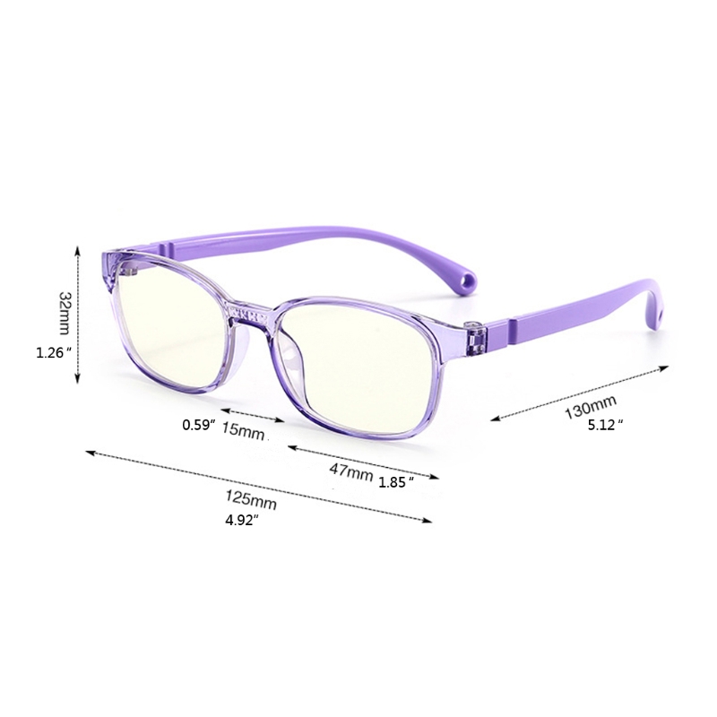 L93F-Gafas de con filtro antideslumbrante para niños y niñas, montura óptica con bloqueo de lentes transparentes, con luz azul, TR90