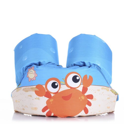 2-7Years Cute Cartoon Summer Toddler Life Jacket Kids Swim Vest Arm Bands Swimming Pool Wear Float Safe: Orange crab