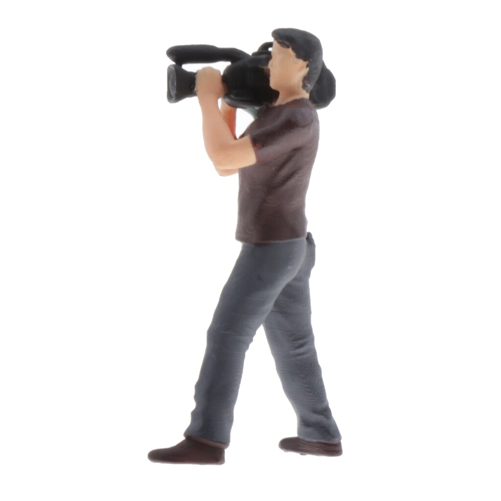1/64 paparazzi fotograaf karakters mini figuur mensen model groep decor: D