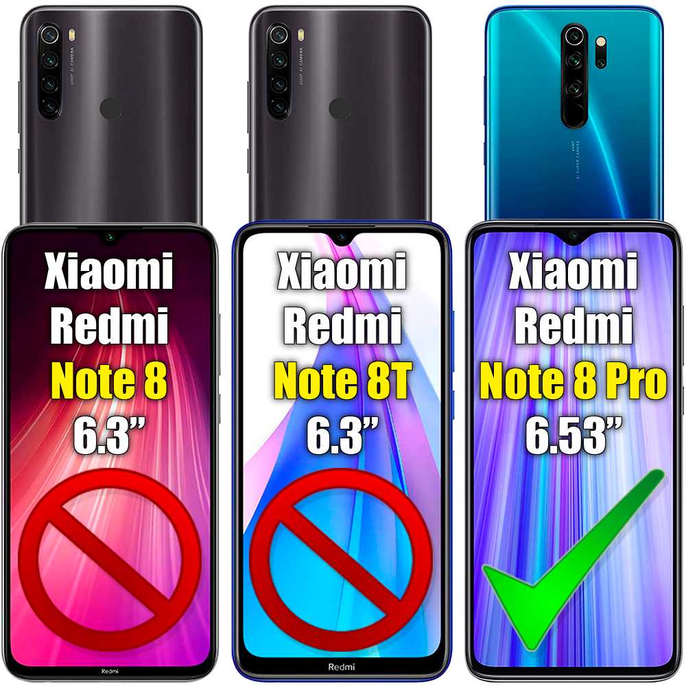 Zwarte Rand Gehard Glas Compatibel Met Xiaomi Redmi Note 8 Pro Flat 9D 9H Screen Protector Front Cover Shockproof