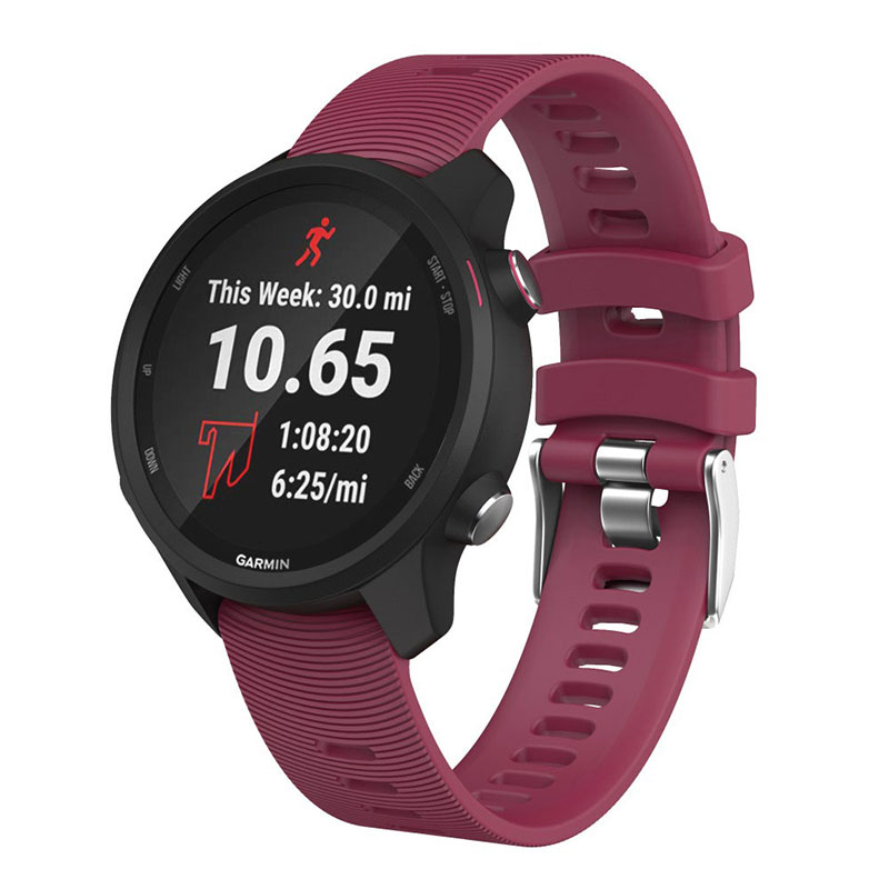 20mm silikonowy pasek do zegarków Watchband dla Garmin Vivoactive 3 HR Forerunner 245 645 inteligentny pasek na rękę bransoletka Huawei zegarek 2: Forerunner 245 245M / purple