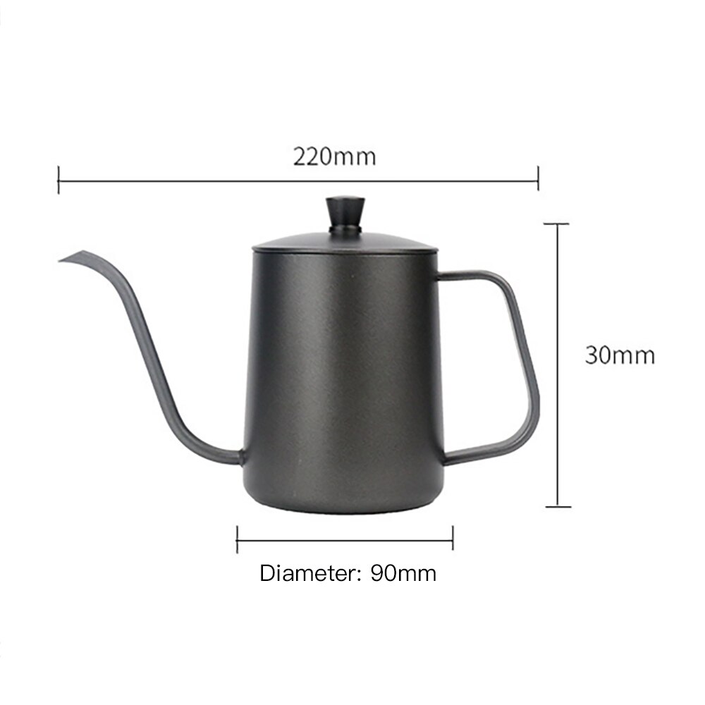 Edelstahl Kaffee Topf Gießen Über Wasserkocher Schwanenhals Lange Schmale Tropf Auslauf Kaffee Tee Topf 600ML Küche Haushalt Liefert