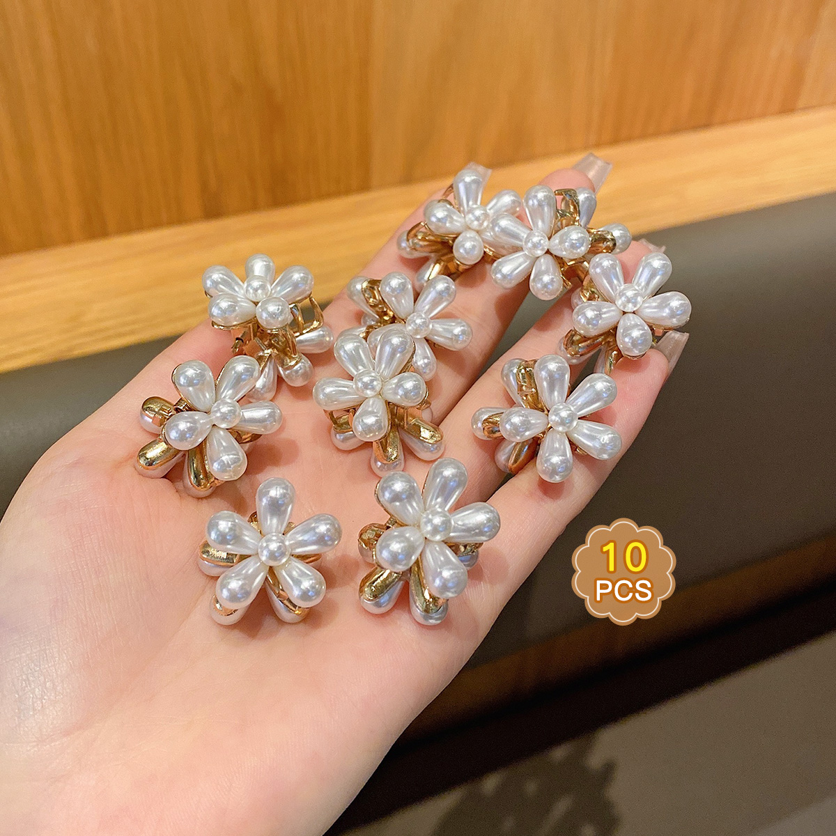 10 legering strass haarclips, modieuze kleine haaraccessoires: green