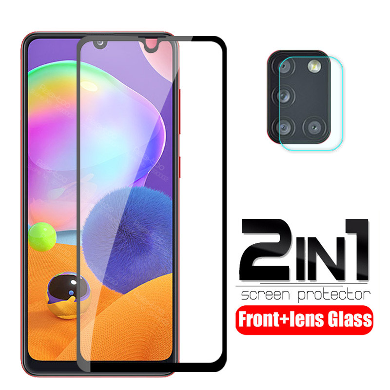 2 in 1 Camera lens protective Glass For samsung galaxy a31 a315F sm-a315F a 31 screen protector safety armor tempered Film