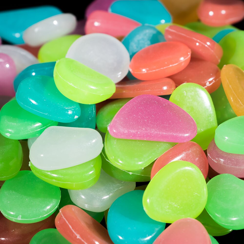 50Pc wystrój ogrodu świecące kamienie kamienie świecące w ciemności kamyki skały chodniki ścieżka ogrodowa trawnik stoczni kamienie ozdoby