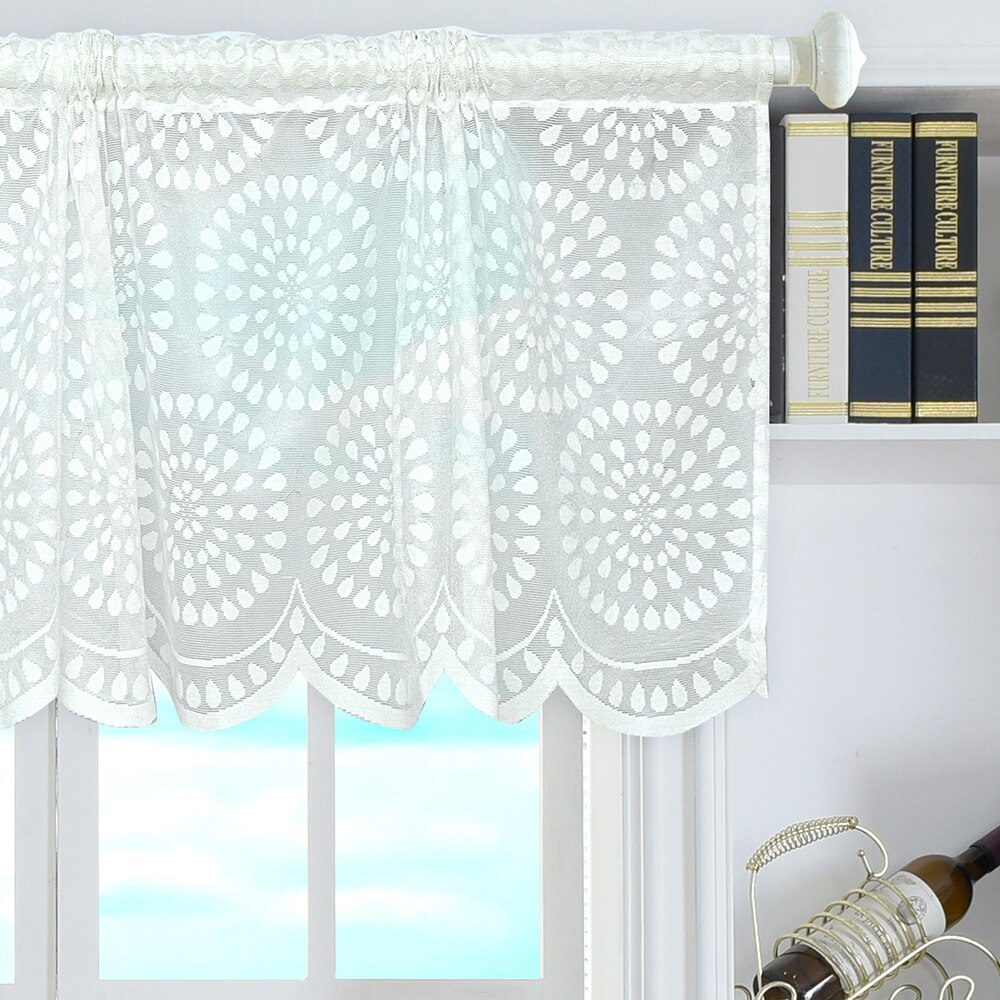 Tule Op De Windows Volant Raindrop Style Korte Sheer Gordijnen Staaf Pocket Mesh Venster Pure Gordijnen voor Woonkamer Balkon