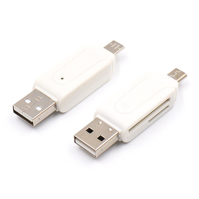 Magic 2 IN 1 USB Portable Card Reader Micro USB OTG Adapter USB TF SD Card Reader