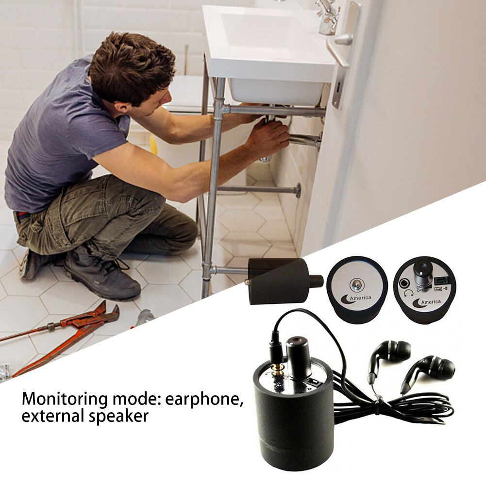 Hoge Sterkte Muur Microfoon Voice Luisteren Detector Voor Ingenieur Olie Gehoor Pijp Water Lekkage Lekkende Luistert Geluid Tester