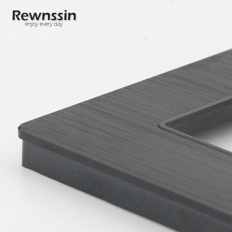 Wall Audio Outlet Terminals 110V-250V Socket Double/Quadruple Binding Post Banana Jack Connector Black Brushed Aluminum Panel