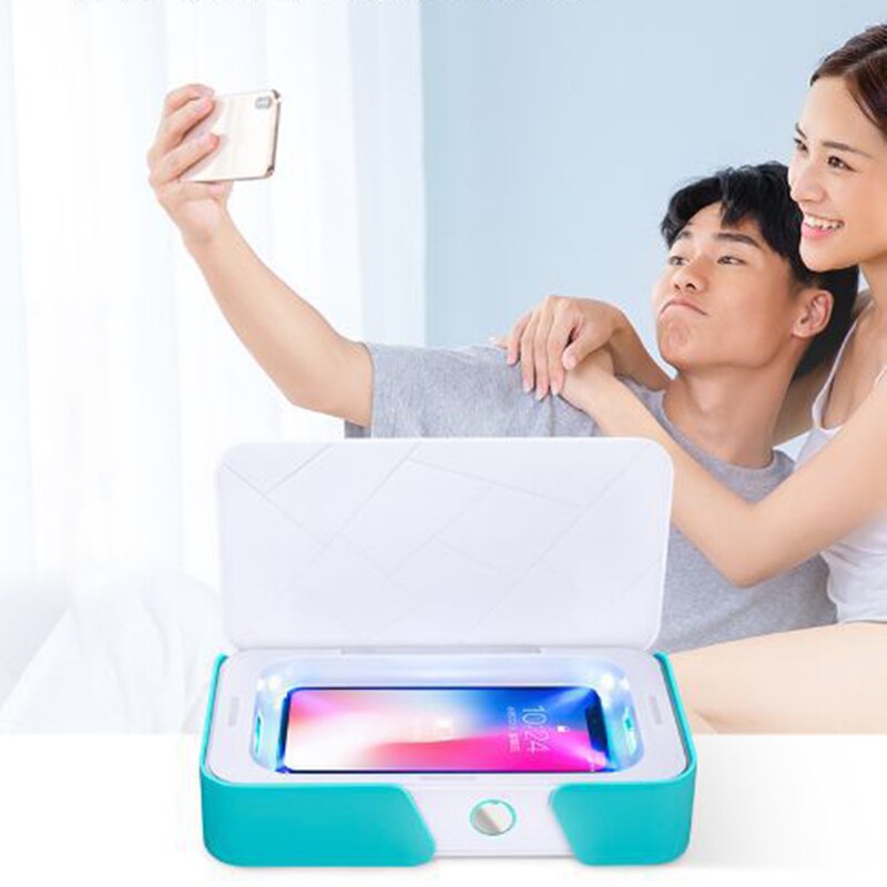 Smart Phone UV-Sanitizer Portable UV Light Cell Phone-Sterilizer Cleaner Function Disinfector with USB Charging for iPhone Andro