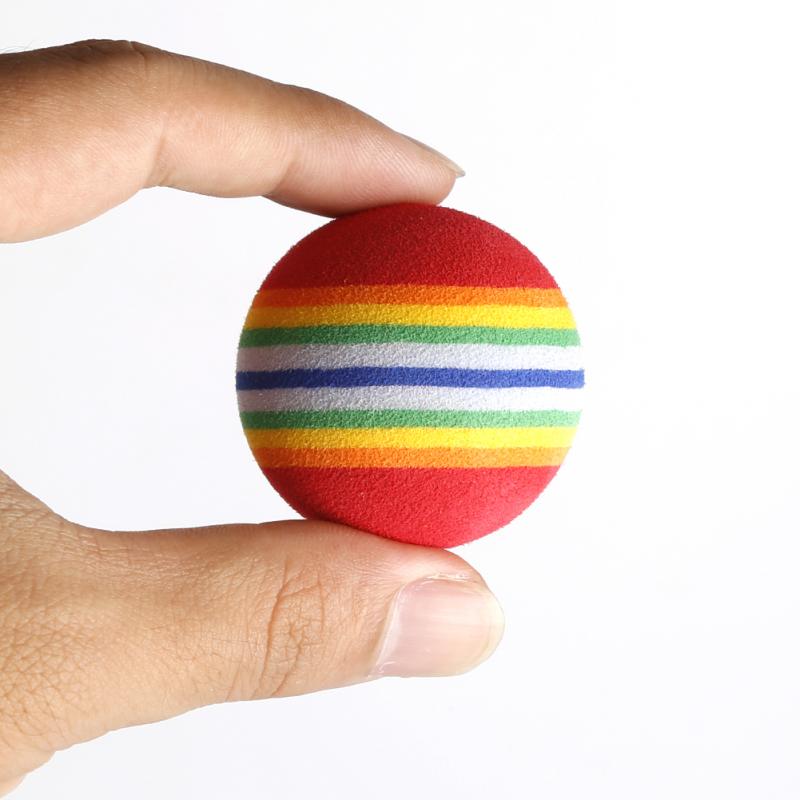 20 pièces 38/42mm EVA mousse doux arc-en-ciel balles Mini Golf balançoire balles d'entraînement éponge Golf arc-en-ciel couleur intérieur pratique aides balle