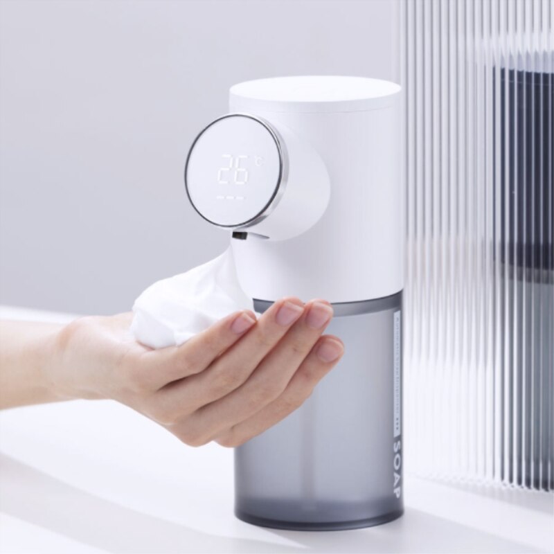 Auto Liquid Soap Foam Dispenser Rechargeable With Temperature Display Touchless Sensor Smart Hand Sanitizer Machine for Bathroom