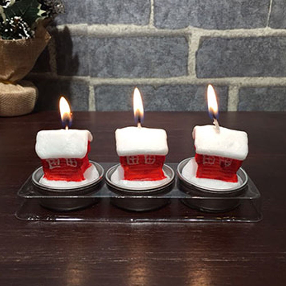 Christmas Candles Santa House Snowman Christmas Tree Paraffin Candles Wedding Party Candles Decor Light