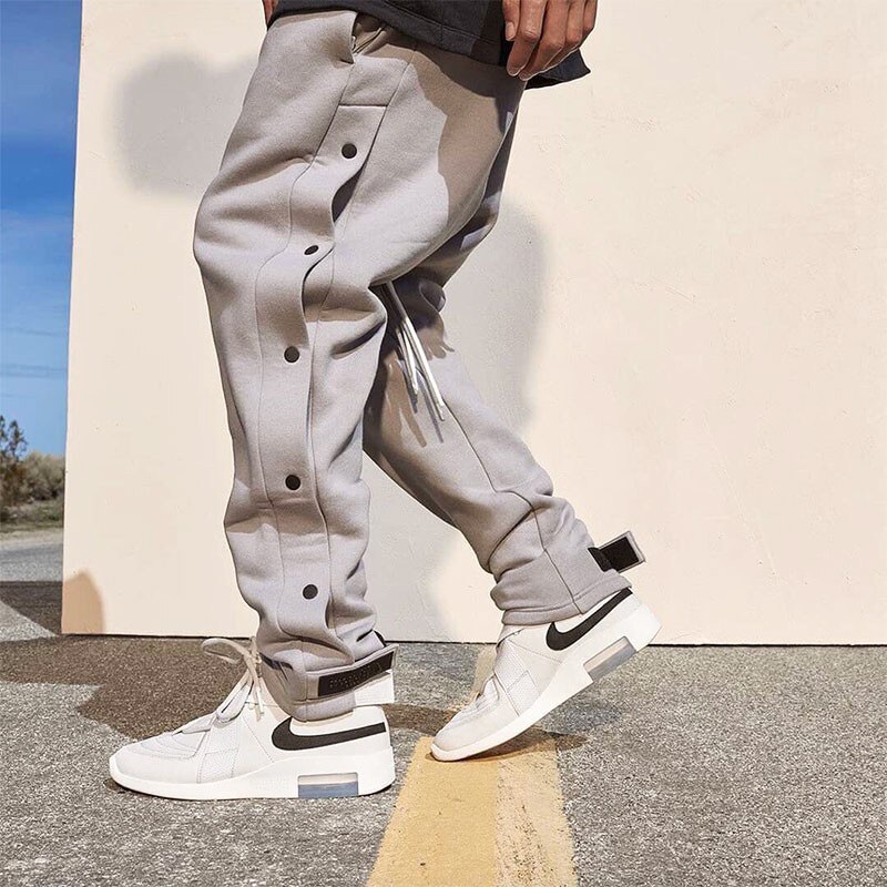 Pantalon de Jogging surdimensionné en coton pour homme, large, , sport, Jogging, gris, hiver, jambes amples, Baggy, Hip Hop