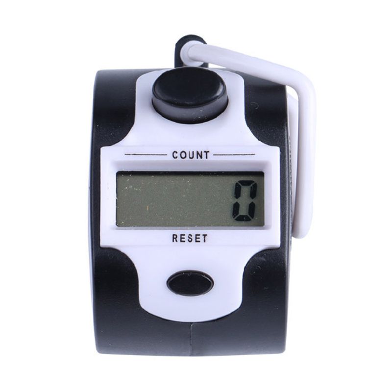 Digital Hand Held Tally Clicker Counter 5 Digit Number Clicker Manual Press Counter Portable Manual Digital Counter: White