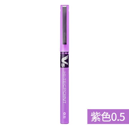 7 pcs/lot Japan Pilot V5 Liquid Ink Pen 0.5mm 7 Colors to Choose BX-V5 standard pen office and school stationery stylo: purple 7pcs