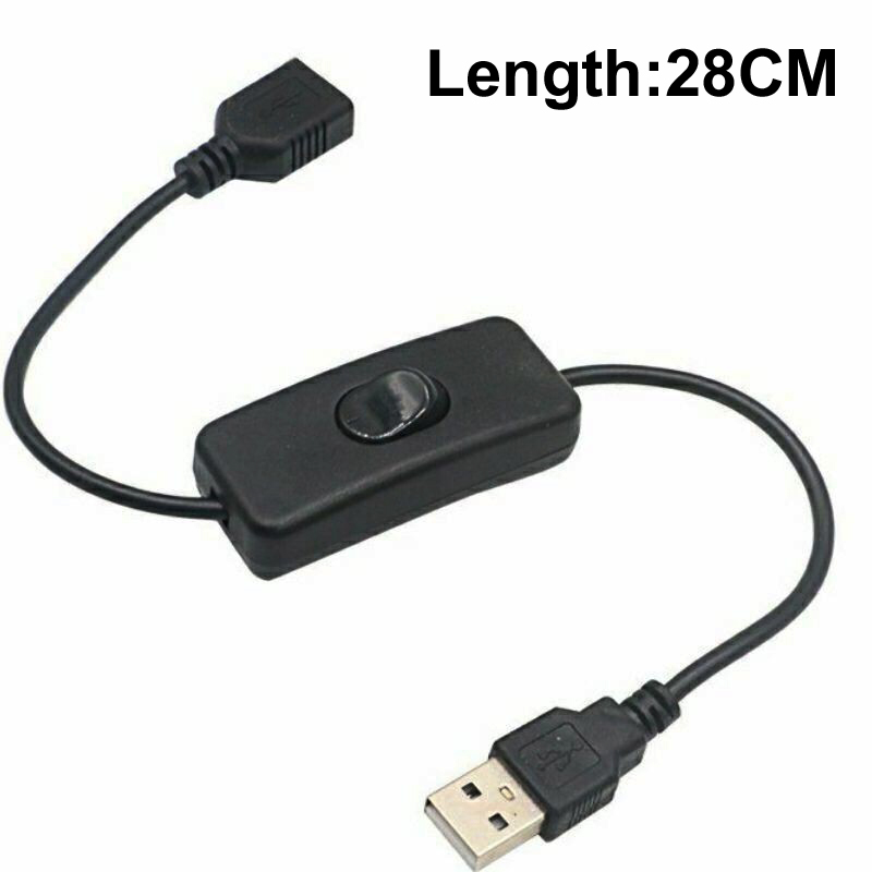 28Cm/1M/2M Usb Verlengkabel/Crod Met Aan/Uit Schakelaar Ondersteuning Datum En Voeding Voor Led Strips, Usb-Apparaten