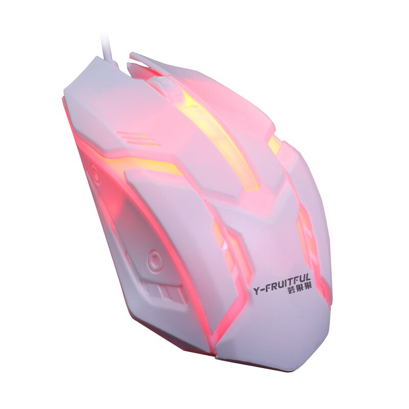 Ergonomic Wired Gaming Mouse Button LED 2000 DPI USB Computer Mouse Gamer Mice S1 Silent Mause With Backlight For PC Laptop: White