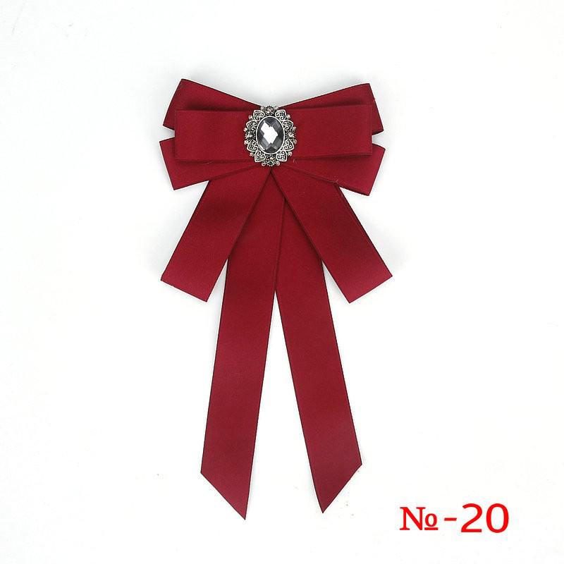 Mode Vlinder Knoop Lint Diamant Bowtie College Dames Wit Rhinestone Shirts Strikje Cadeau Voor Vrouwen Accessoires: 20