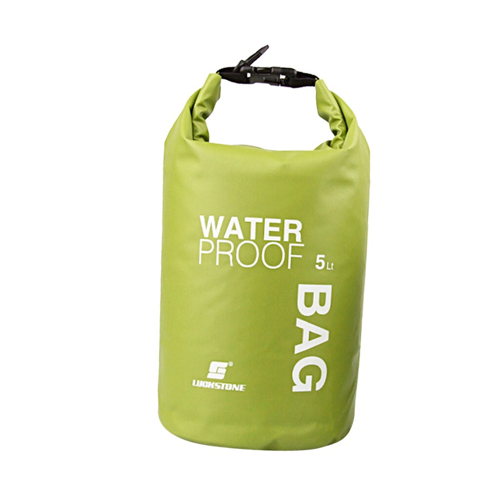 Waterproof Dry Bag Sack Pouch PVC Storage Bag Boating Kayaking Rafting Canoeing Floating Swimming Stuff Sack 2L / 5L /10L /15L: Green 5L