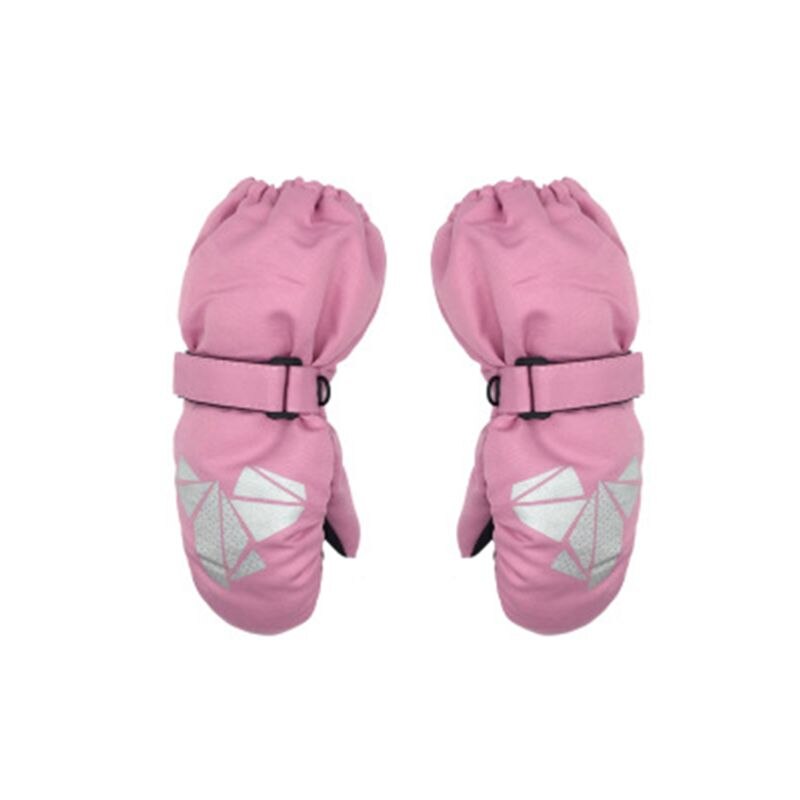 Kinderen Winter Warme Handschoenen Jongens Meisjes Geometrische Print Dikke Winddicht Wanten