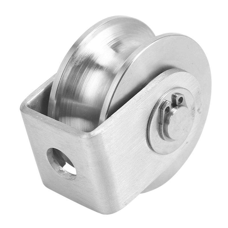 2 Inch Roller Wheel Bearings U Groove Pulley Wheels Detachable Heavy Duty Grooved Wheel for Material Handling and Moving